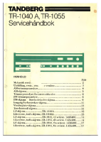 Tandberg TR-1040-A - Service Manual